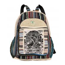 Cotton Hemp Life of Mushroom Family Backpack RIB1816