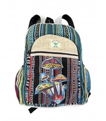 Cotton Hemp Multi Tree Mushroom Backpack RIB2141