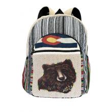 Cotton / Hemp Colorado Flag Bear Backpack RIB2259
