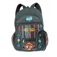 Denim Lotus Eye mushroom Backpack RIB24929