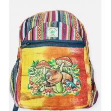 Hemp Mushroom  Frog with Capybara Backpack RIB3006