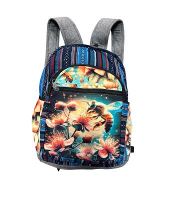 Cotton Honey Bee Flower Backpack SR157