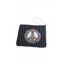 Cotton peace sign coin purse KFC2763