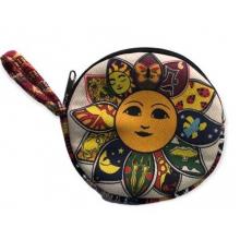 Cotton Round  Zip  Multi Sun Coin Bag (RIB2162)