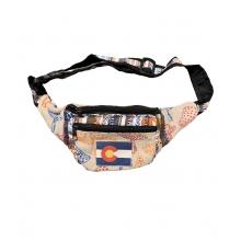 Cotton Hemp Mushroom Print Colorado Fanny Pack (C23917)