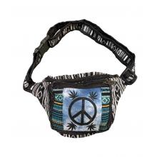 Cotton Ghary BW Peace Leaf  Fanny Pack Wholesale (KFC2537)
