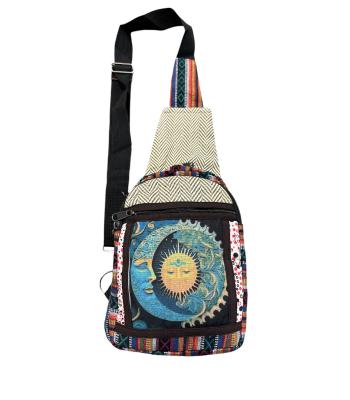 Cotton Sun Moon Crossbody Sling Backpack  RIB3124