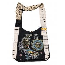 Cotton Razor Cut Sun Moon Emb Bag RIB1833