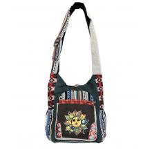 Cotton Multi Patch Zip Side Pocket Sun Bag RIB24949