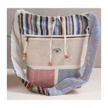 Cotton Hemp Round Zip Sling Bag RIB935A