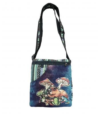 Cotton Hemp Tie Dye Capybara Mini Side Bag RIB3002