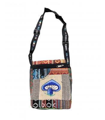 Cotton Patch Emb  Mushroom  Mini File Bag RIB1369