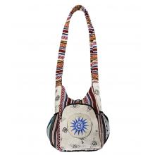Cotton Hemp Zip Side Pocket Sun Mini Bag RIB24348