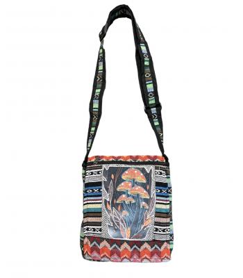 Cotton Multi  Mushroom Mini Messenger Bag RIB24951