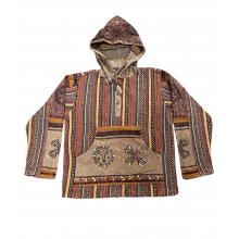 Cotton Three Button Hooded pullover  D605