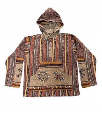 Cotton Three Button Hooded pullover  D605