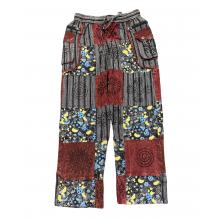 Cotton Multi Patch Earth Mushroom Zip Pocket Pants D634