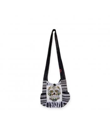 Cotton Ghary B/W side Pocket Skull Mini Bag (KFC2686)
