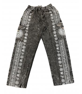 Cotton Multi Print Box Pocket Festival Yoga Om Pants NC2006 