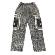 Cotton Multi Print B/White Box Pocket Mountain Yoga Trouser NC2009