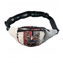 Cotton Hemp Embroidery  King Butterfly Fanny Bag (RIB2130)