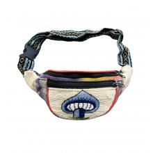 Cotton Hemp  Multi Tie Dye patch Mushroom Fanny Pack RIB24208