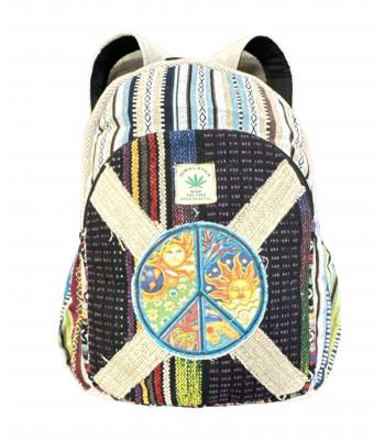 Cotton Hemp  Sun moon  Universe  Peace Backpack RIB24226