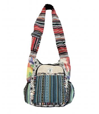 Cotton/Hemp Tie Dye Double Front Side Pocket  Bag  RIB2274