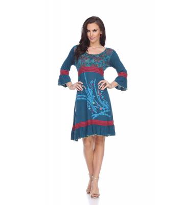 Cotton Emb Dress Wholesale (R512)