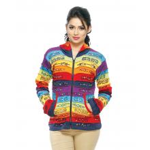 Boho zip hooded Rainbow Jacket  (AFG210)