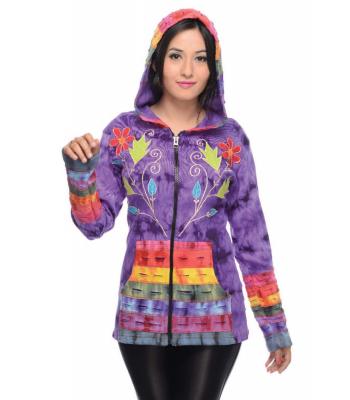 Boho Zip Hooded  Moon  Jacket  SF484