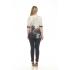 Women's White With Red Multi Floral Polka Trim Tunic Wholesale (KS2377)