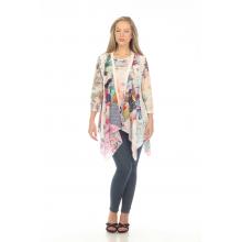 Women's Razor Floral Drape Two pcs Twin Set Cardigan  KS2495