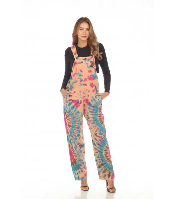 Cotton Tie Dye Multi swirl Jumpsuit Overall D860 