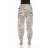 Cotton Grey Mushroom Zip Pocket  Boho Jogger Pant D913