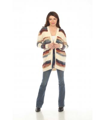 Women's Super Soft Ombre Open Front Sweater Cardigan (KN22285S)