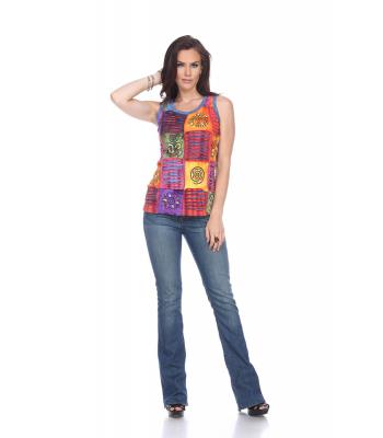 Cotton Emb Tank Tops Wholesale (SF268)